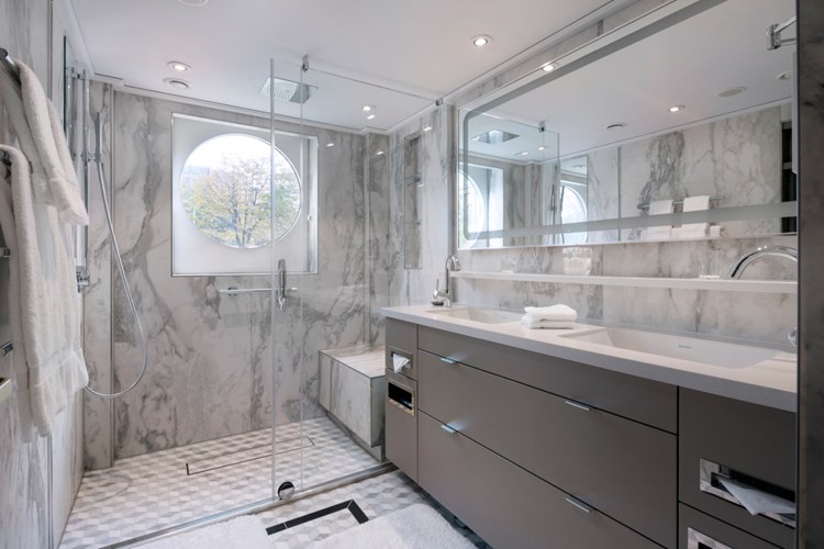 a 5-star bathroom on a river cruise