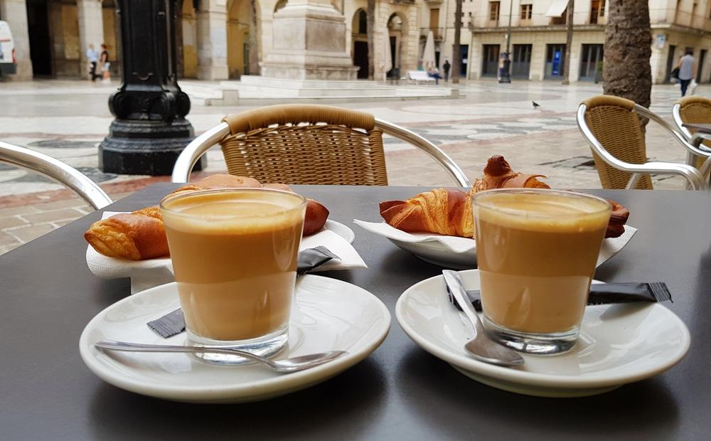 coffee and croissant in Italy