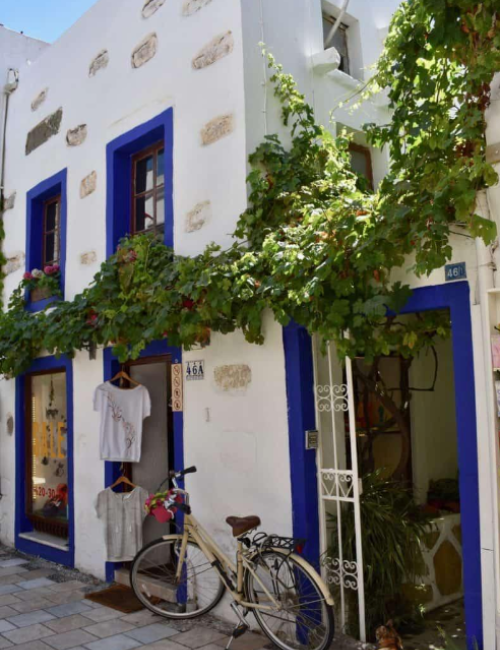 charming street in Bodrum, Turkey